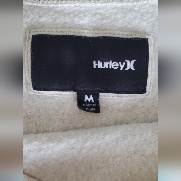 💚5/$25 Hurley Womens Pullover Boat Wide Neck Gray & Turquoise Print Sweatshirt - Picture 4 of 6